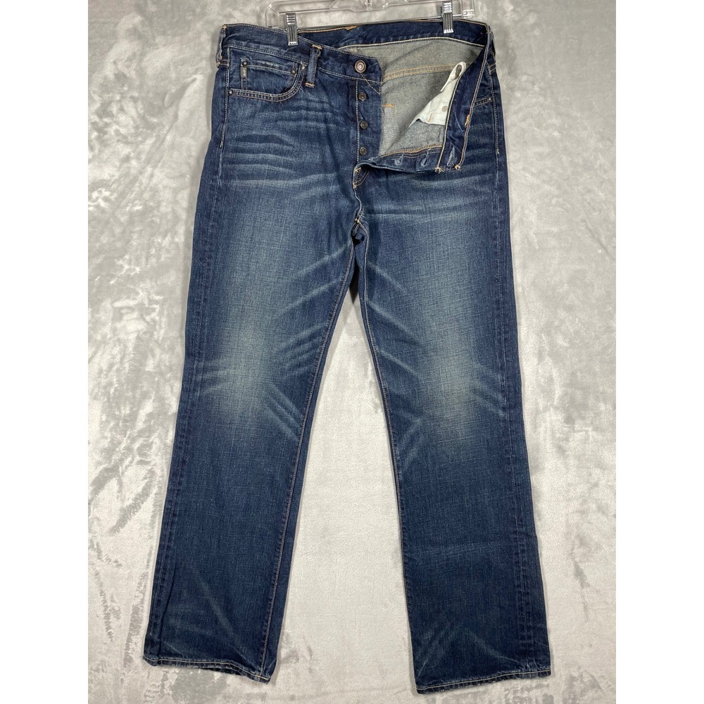 Abercrombie & Fitch Kilburn Low Rise Bootcut Jeans Mens 34x34 Dark Wash Denim